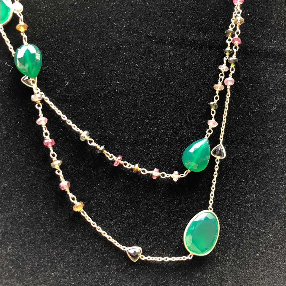 Tumbled Emerald Necklace - Picture 3 of 3